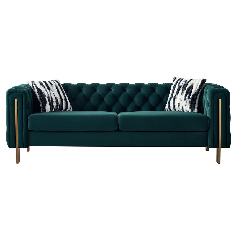 Chesterfield 84" Modern Tufted Velvet  Sofa