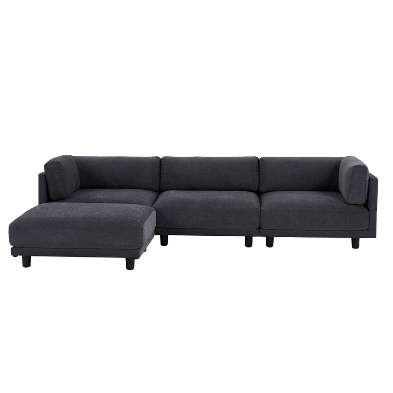 Zoey 102" L Shaped Convertible Sectional Sofa