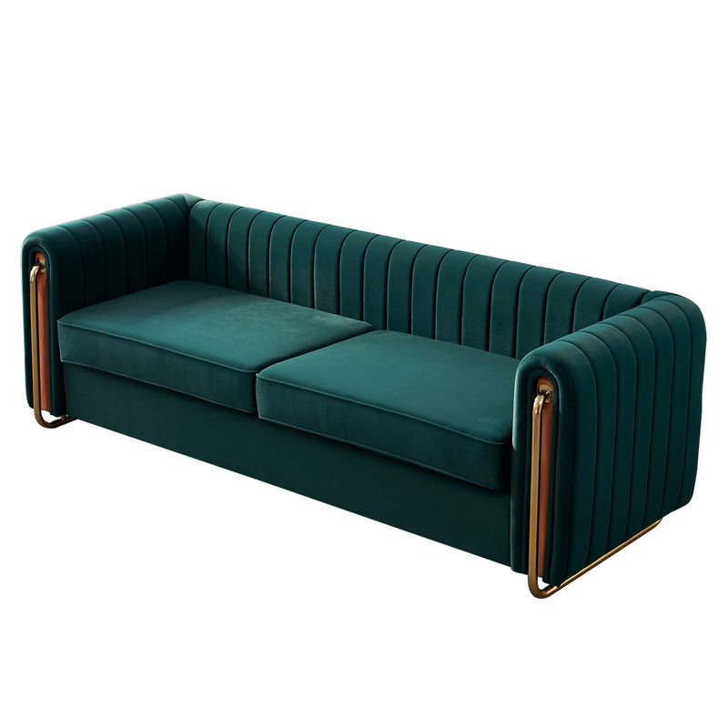 Loretta 84" Contemporary Velvet Sofa Couch