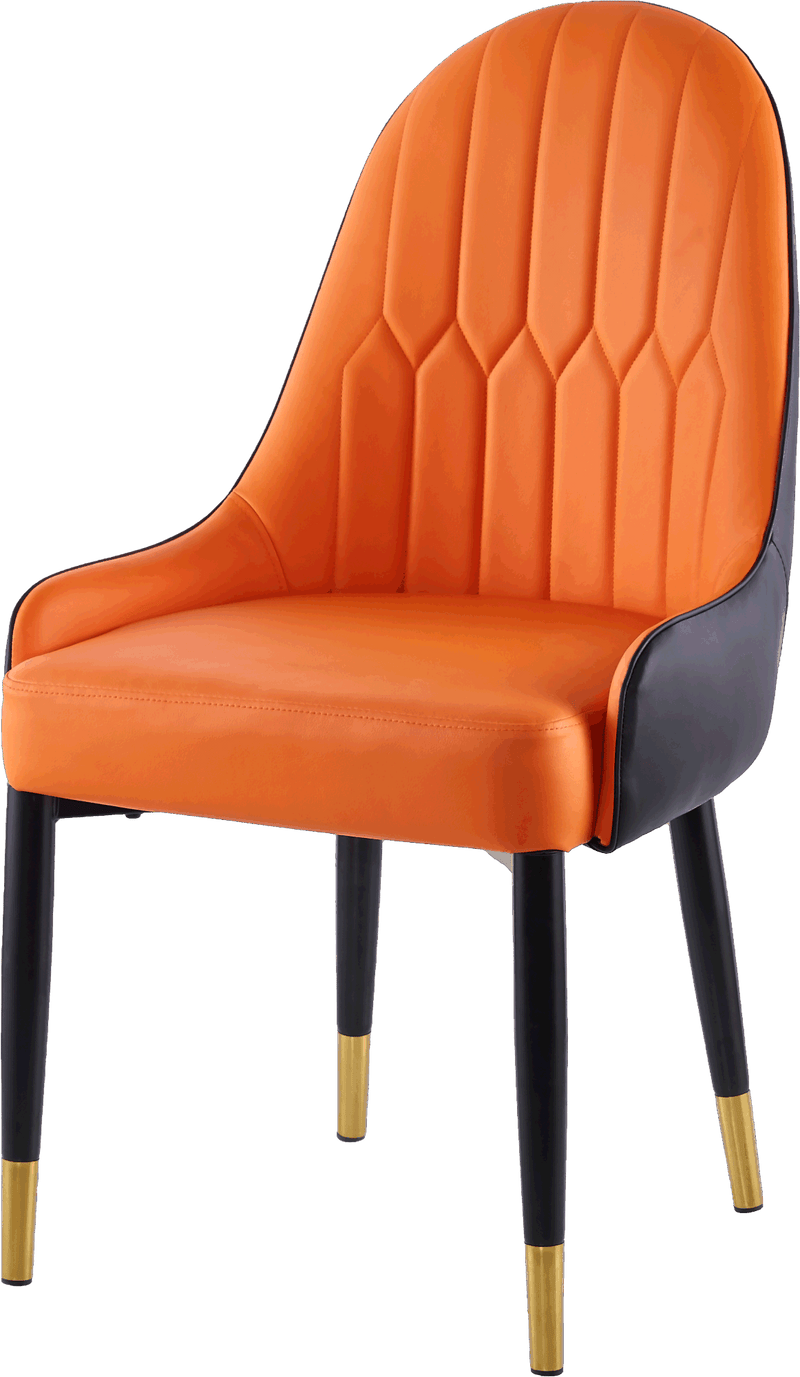 Modern Genuine Leather Dining Chair Set of 2