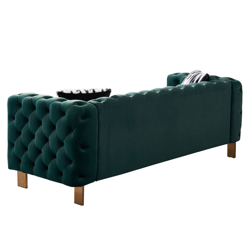 Chesterfield 84" Modern Tufted Velvet  Sofa
