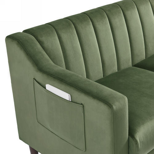 Velvet Modern Tufted Accent Chair