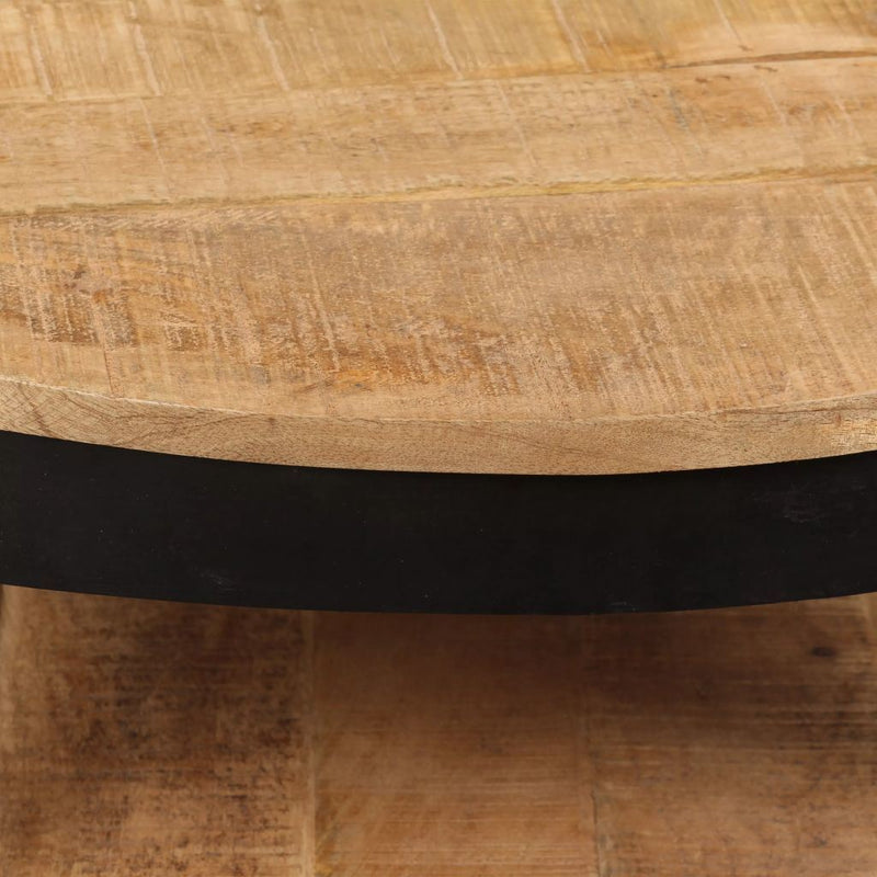 Rough Mango Wood Round Coffee Table