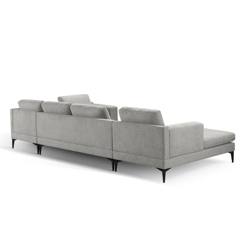 Penelope 117" 3-Piece U-Shape Upholstered Sectional  Sofa