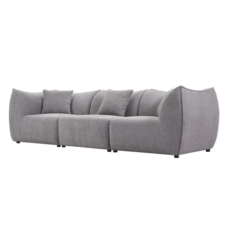 111 inch Sofa, Comfy Sofa Couch with Deep Seats Modern Sofa- 3 Seater Sofa, Couch for Living Room Apartment Lounge GREY