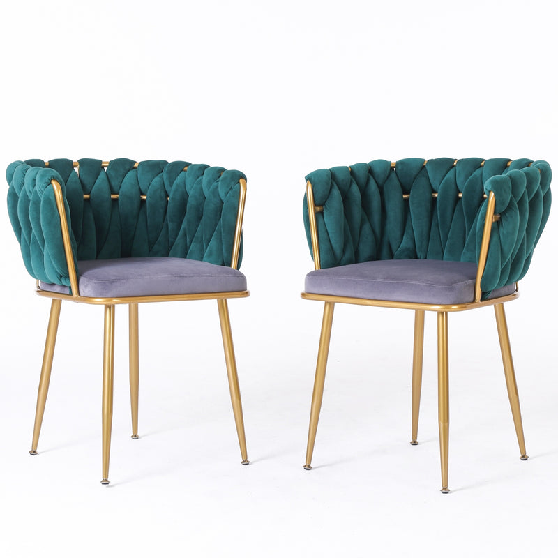 Velvet Modern Accent Chair Set of 2