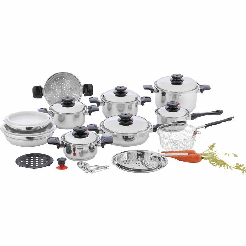 World's Finest 7-Ply Waterless Cookware Set Durable Stainless
