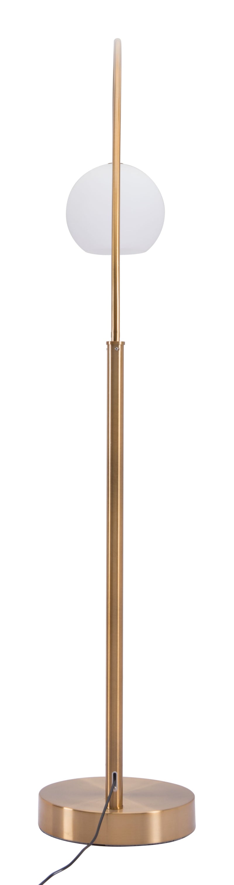 Arc Brushed Brass Modern Floor Lamp
