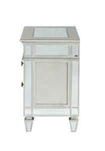 Alexis Mirrored Wood Nightstand