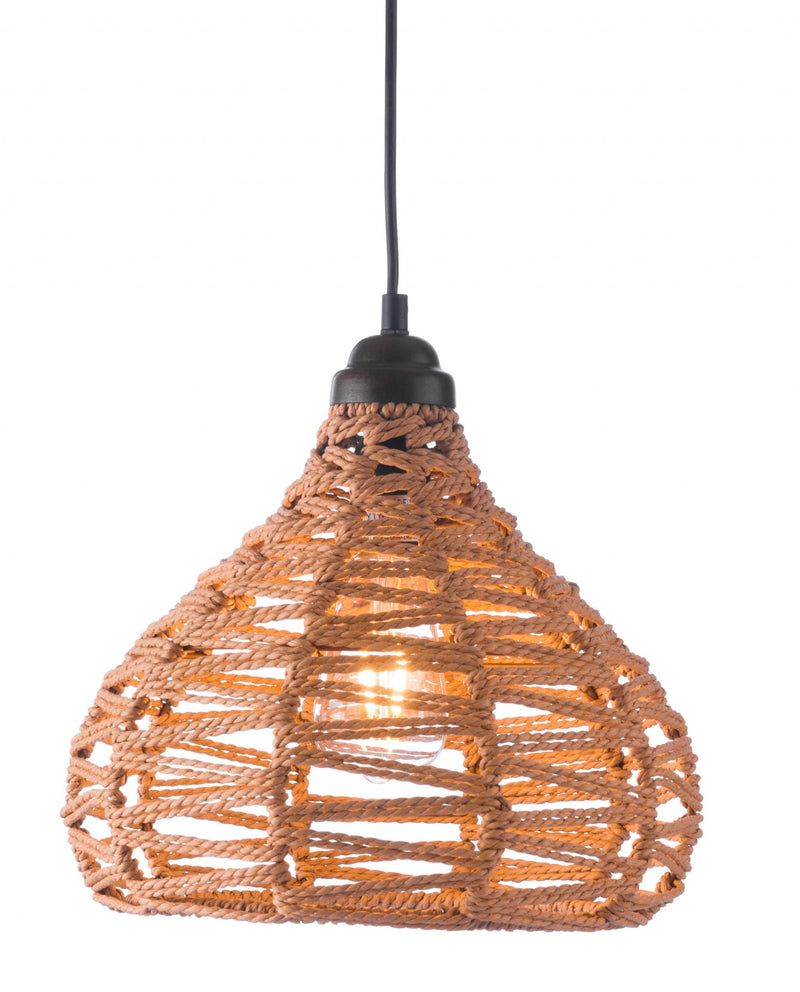 Woven Natural Tear Drop Ceiling Lamp