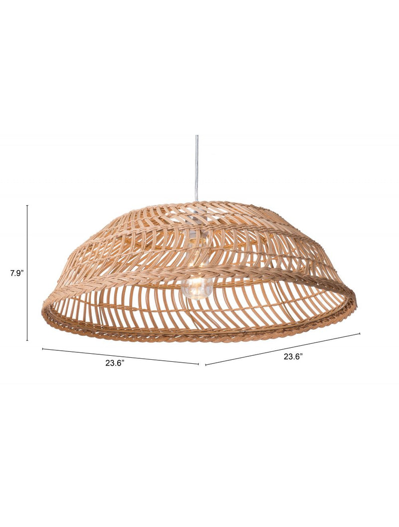 Zulu Wide Basket Ceiling Lamp Natural