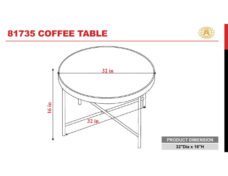 Bage Coffee Table in Weathered Gray Oak & Metal
