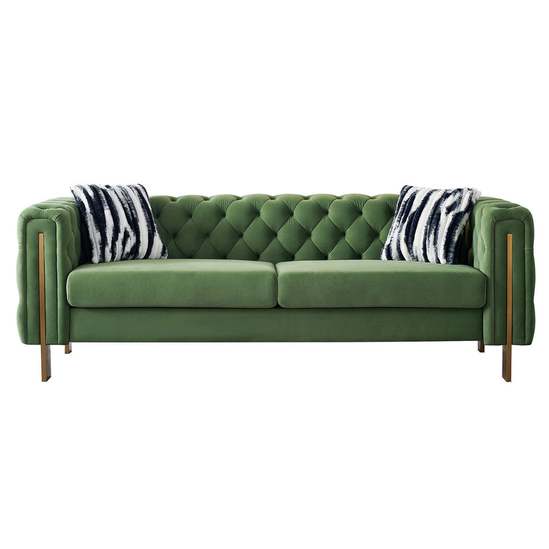 Chesterfield Modern Tufted Velvet Living Room Sofa, 84.25&