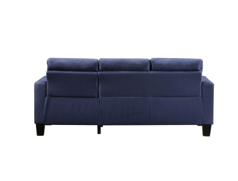 Earsom Sectional Sofa (Rev. Chaise), Blue Linen