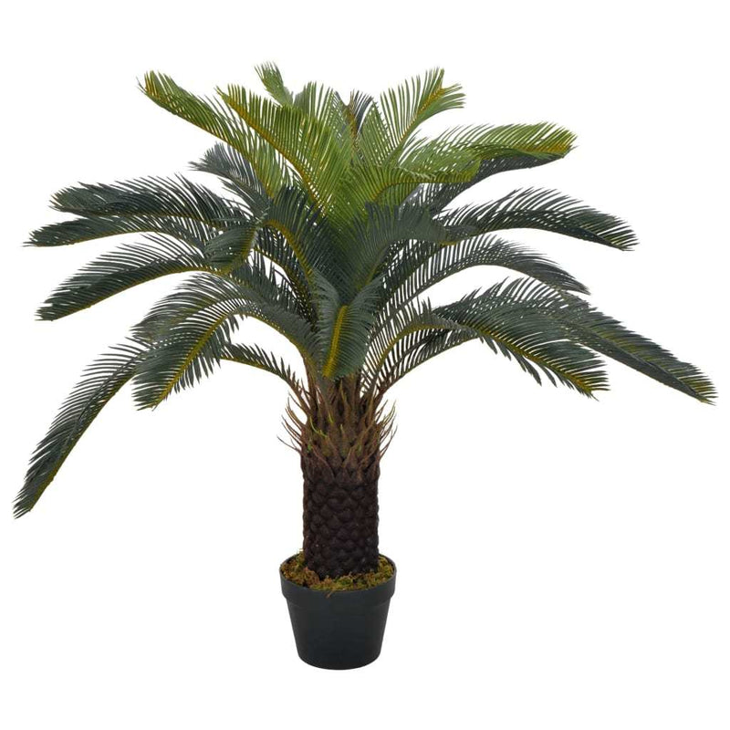 Artificial Plant Cycas Palm with Pot Green 35.4"