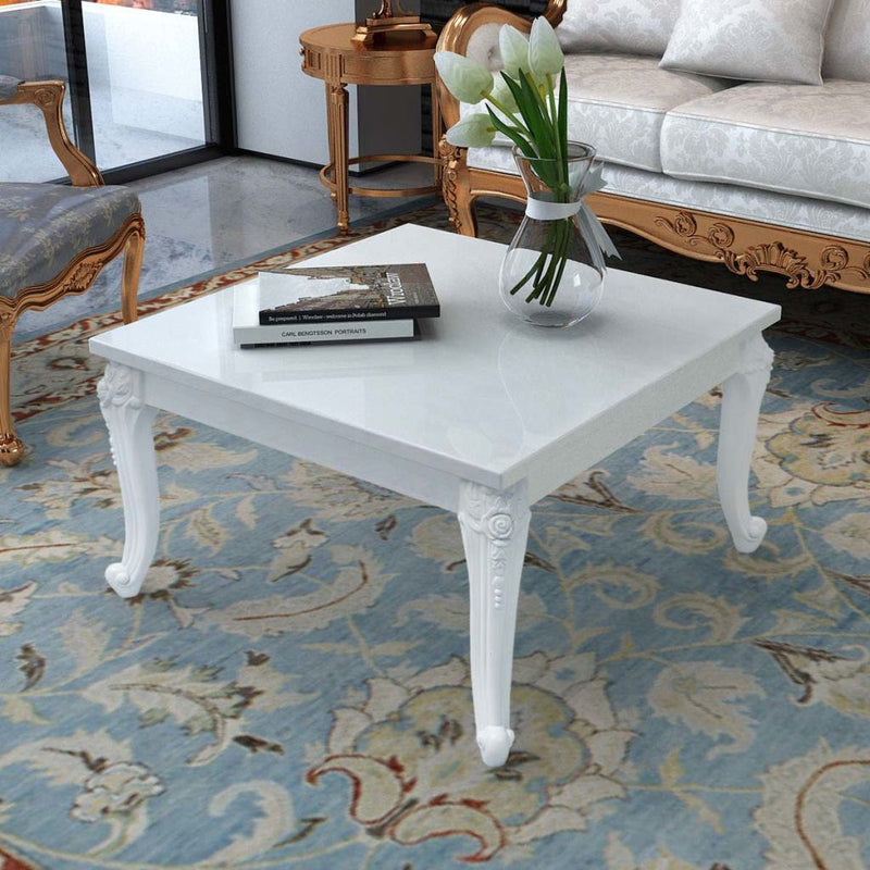 Laurel Square High Gloss White Coffee Table