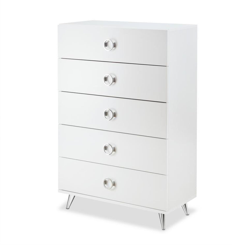 Elms Chest Dresser in White