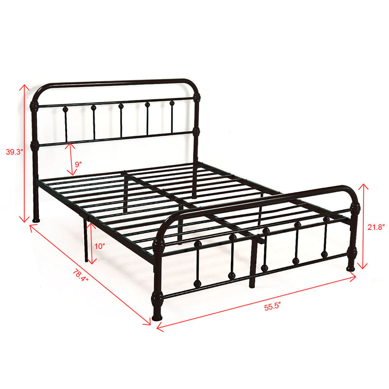 Sampson Vintage Style Metal Bed Frame iron bed