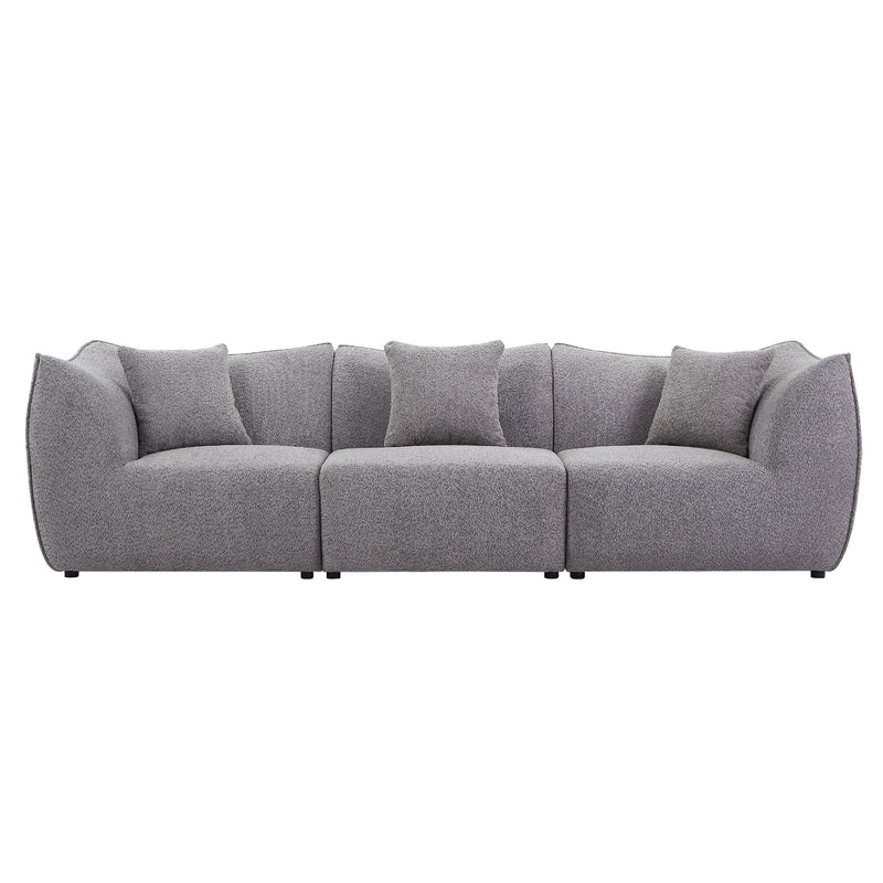 111 inch Sofa, Comfy Sofa Couch with Deep Seats Modern Sofa- 3 Seater Sofa, Couch for Living Room Apartment Lounge GREY