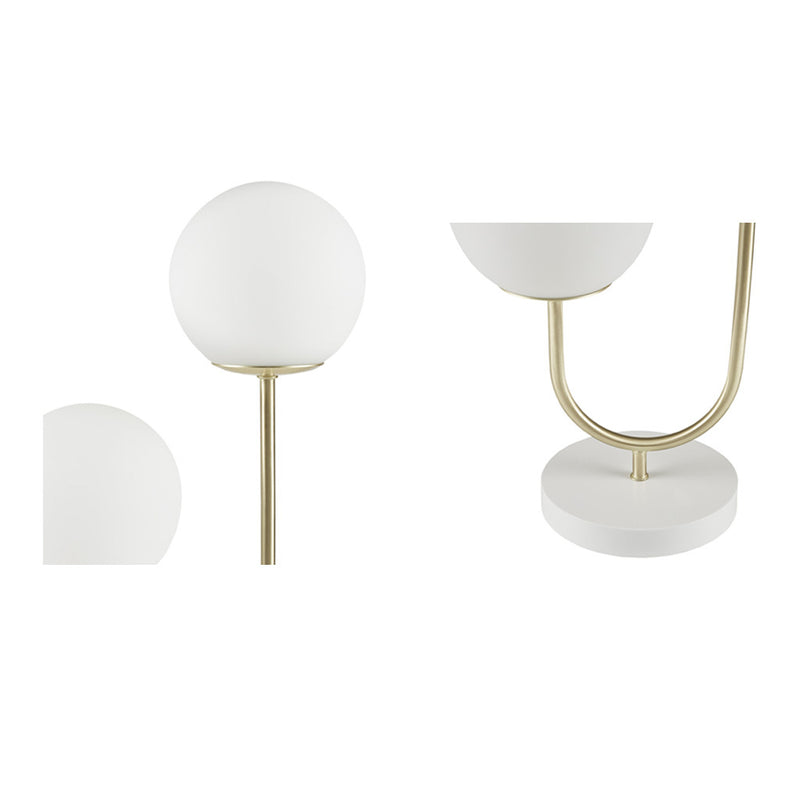 Metal 2-Light Globe Table Lamp