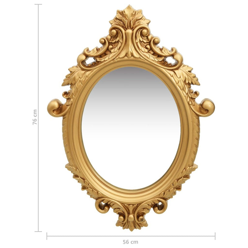 Wall Mirror Castle Style 22"x29.9" Gold