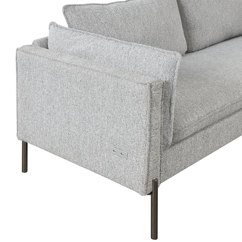 Delores 76" Modern Linen Fabric Couch