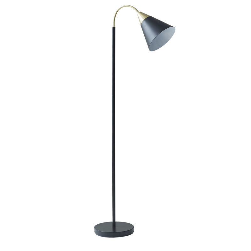 Arched Metal Floor Lamp with Chimney Shade