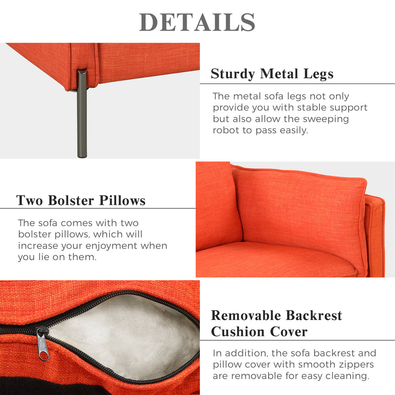 Tiki 76.2" Modern Linen Sofa