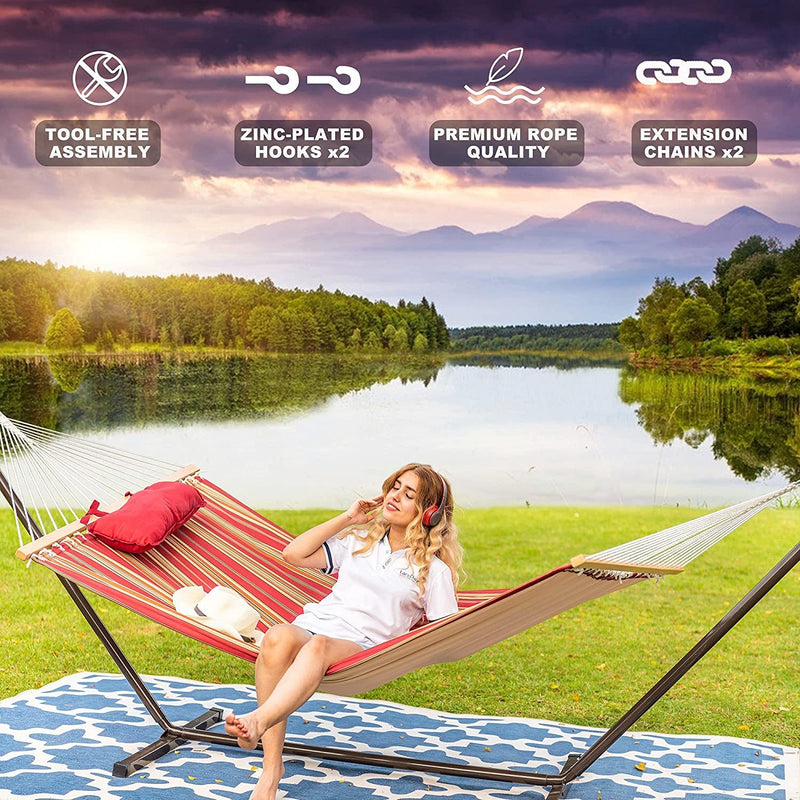Myra Double Classic Hammock with Stand