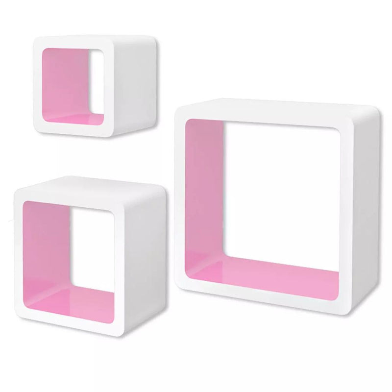 Aria Cube MDF Floating Shelves (Set of 3)