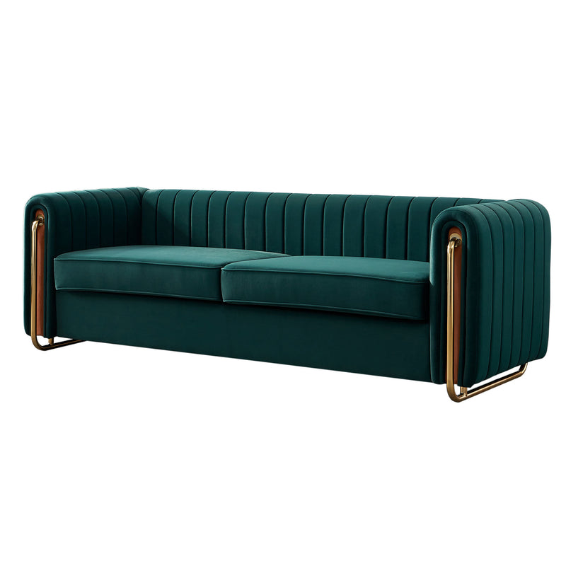 Loretta 84" Contemporary Velvet Sofa Couch