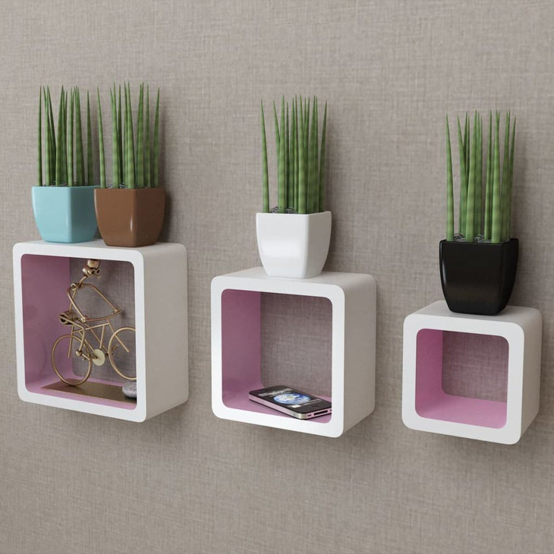 Aria Cube MDF Floating Shelves (Set of 3)