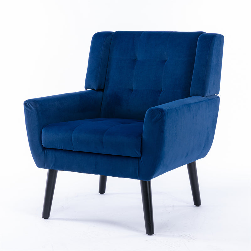 Modern Velvet Ergonomics Accent Chair