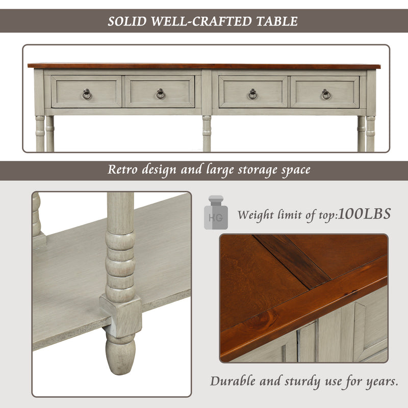 Riley 58" Solid Wood Console Table