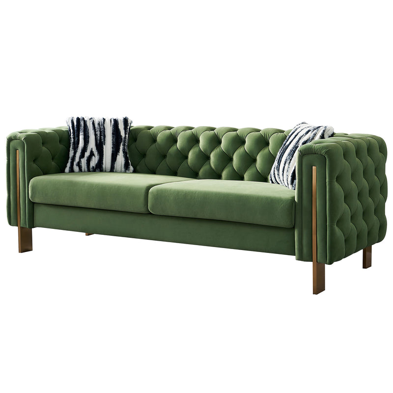 Chesterfield Modern Tufted Velvet Living Room Sofa, 84.25&