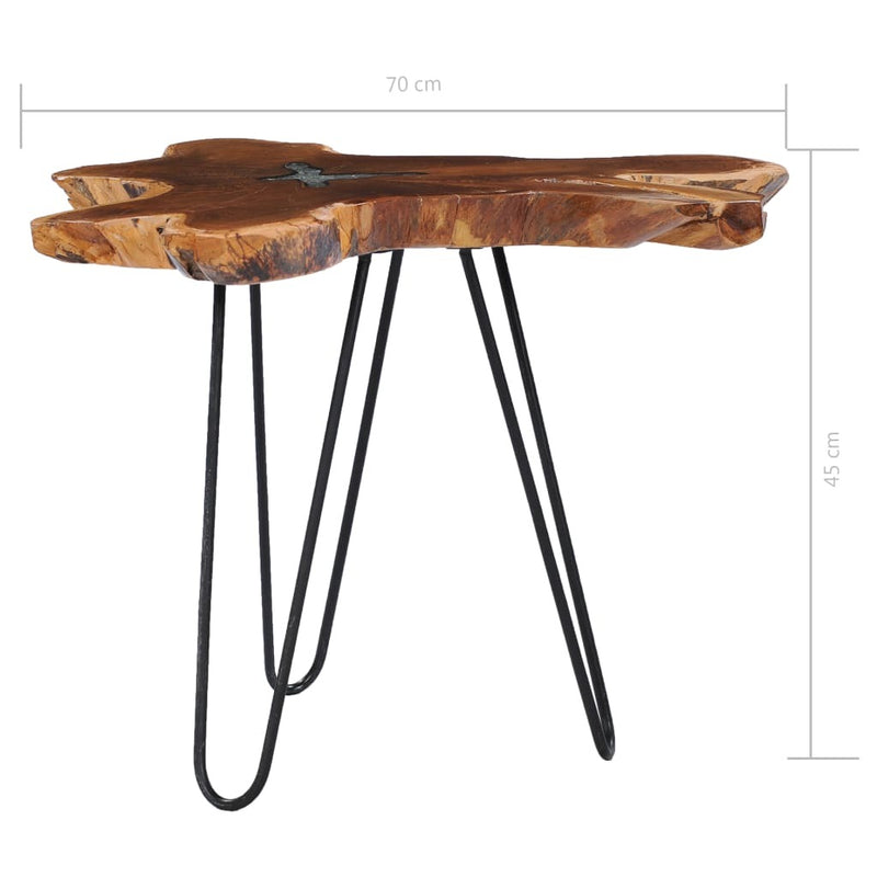 Livia Solid Teak Wood and Poly-resin Coffee Table