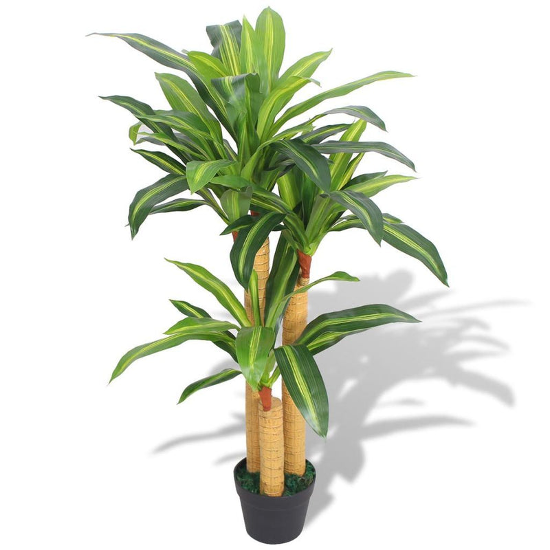 Artificial Dracaena Plant with Pot 39.4" Green