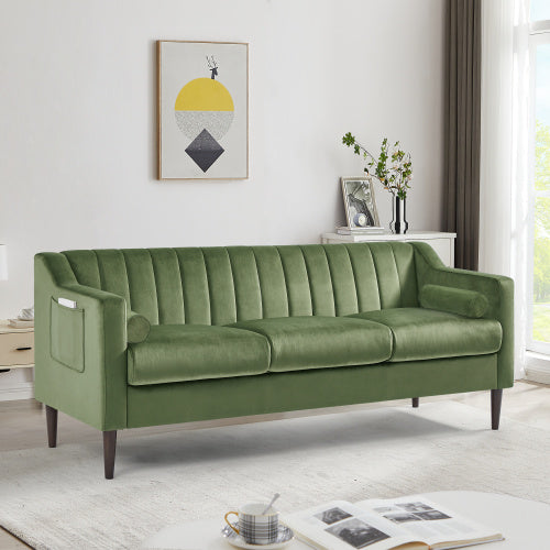 Daisy 77" Mid Century Modern Chesterfield Sofa
