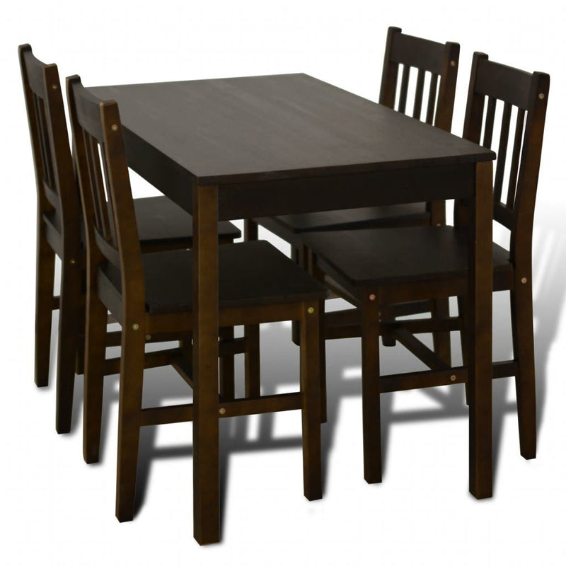 Saxon Wooden Dining Table with 4 Chairs