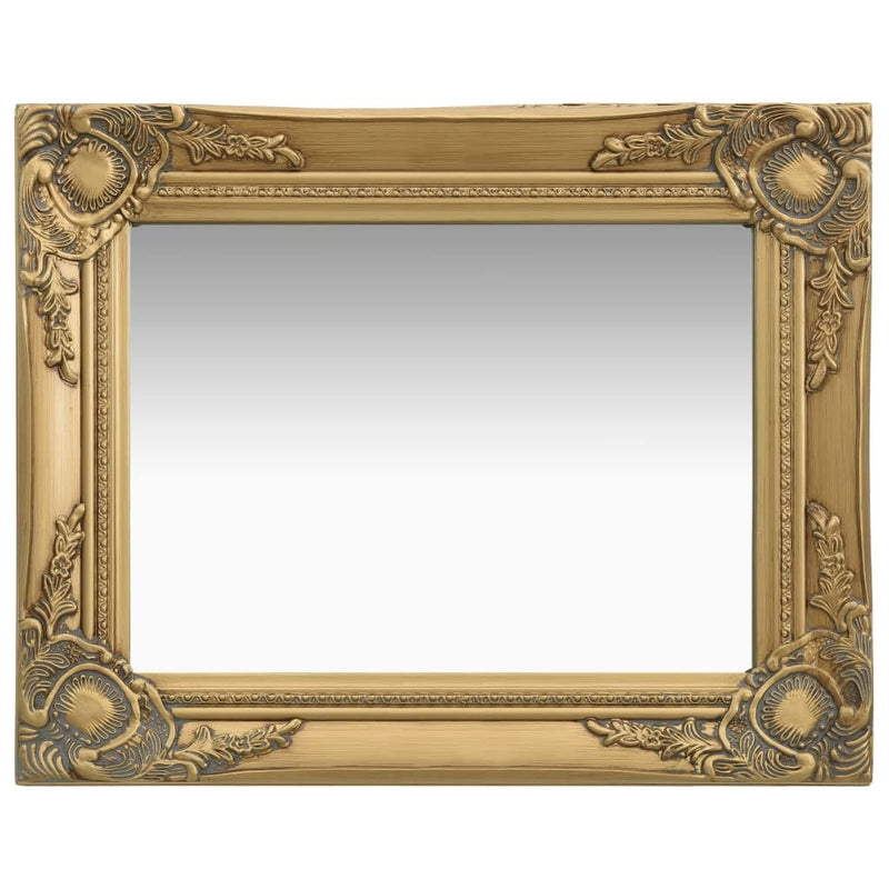 Wall Mirror Baroque Style 19.7"x15.7" Gold