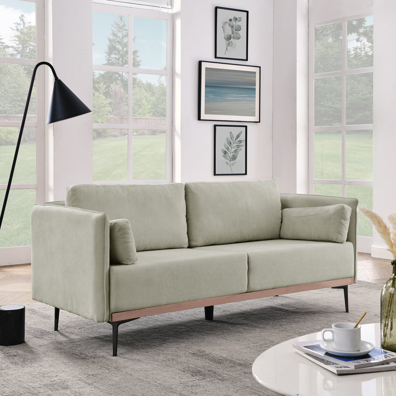 Sage 73" Modern Linen Sofa
