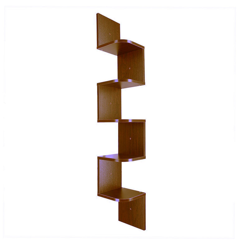 Wood Corner 5 Tiers Wooden Shelves