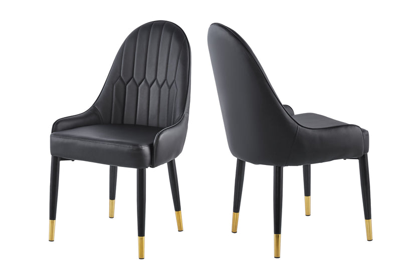 Modern Genuine Leather Accent Chair Set of 2