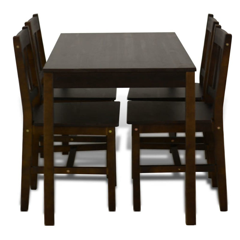Saxon Wooden Dining Table with 4 Chairs