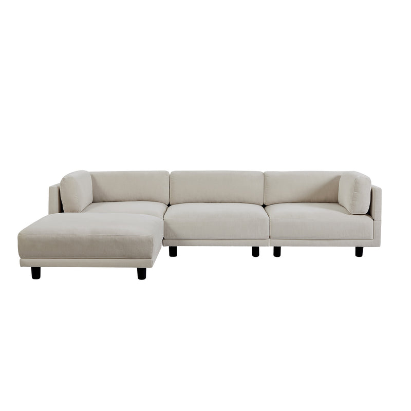U_STYLE Upholstery Convertible Sectional Sofa, L Shaped Couch with Reversible Chaise