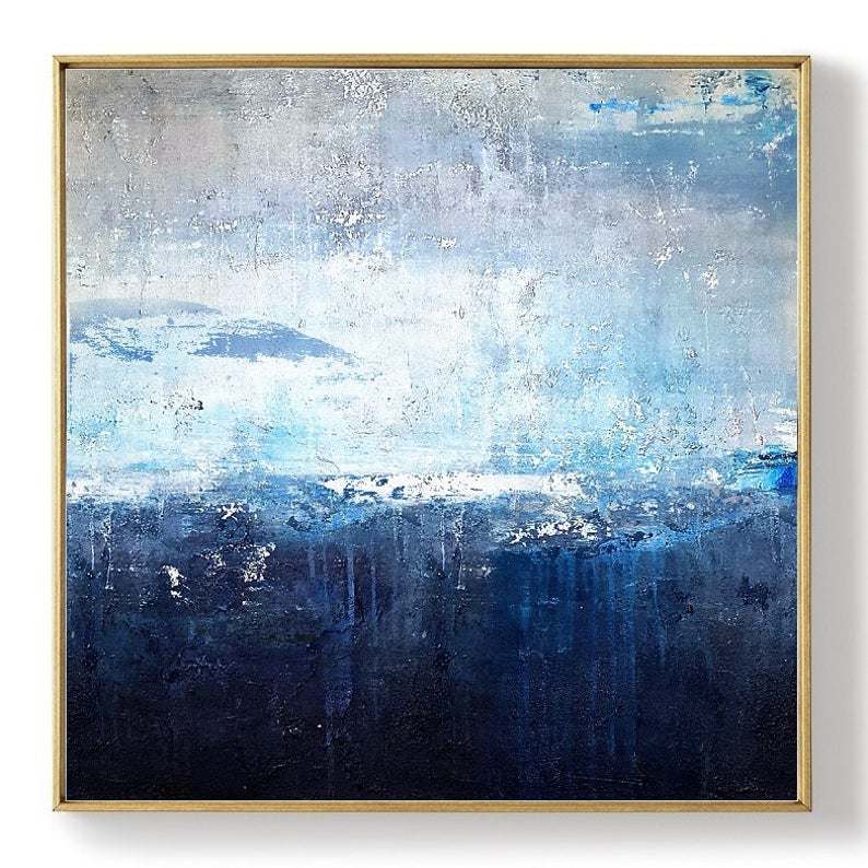 Deep Blue Sea - Wrapped Canvas Painting