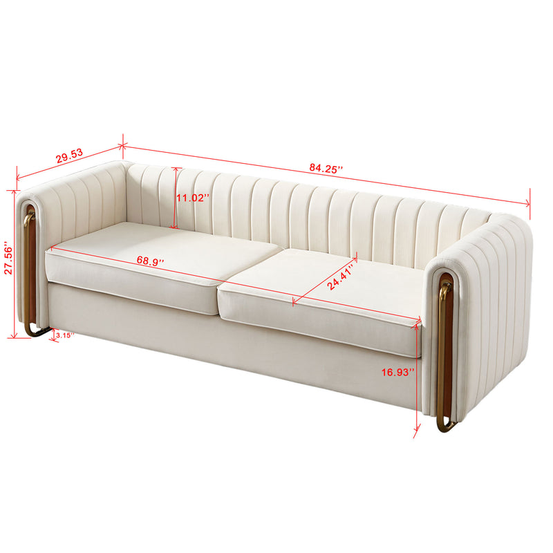 Contemporary Velvet Sofa Couch 84.25&