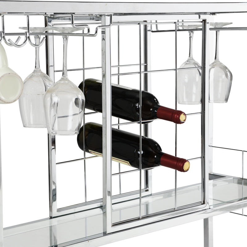 Jesse Bar Serving Glass Holder and Wine Rack