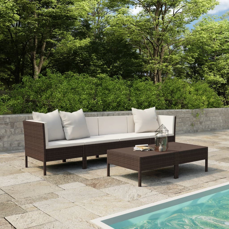 Nova 4-person Wicker/Rattan Seating Group with Cushions