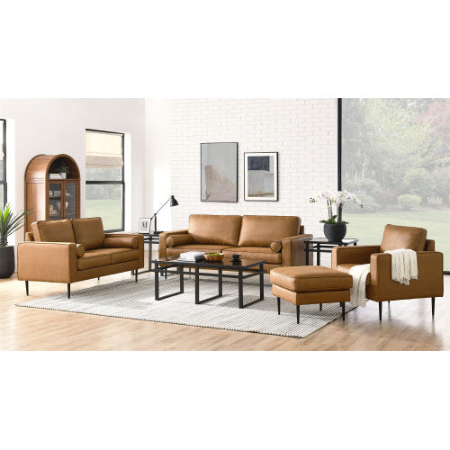 79"Mid-Century Modern Couch with high-tech Fabric Surface/ Upholstered Cushions/Pillows,Seat Sofas&Couches for Living Room Apartment Office, Large-Brown